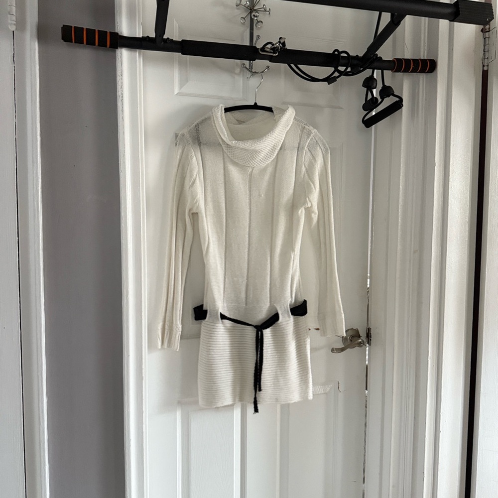 Elegant White Sweater Dress